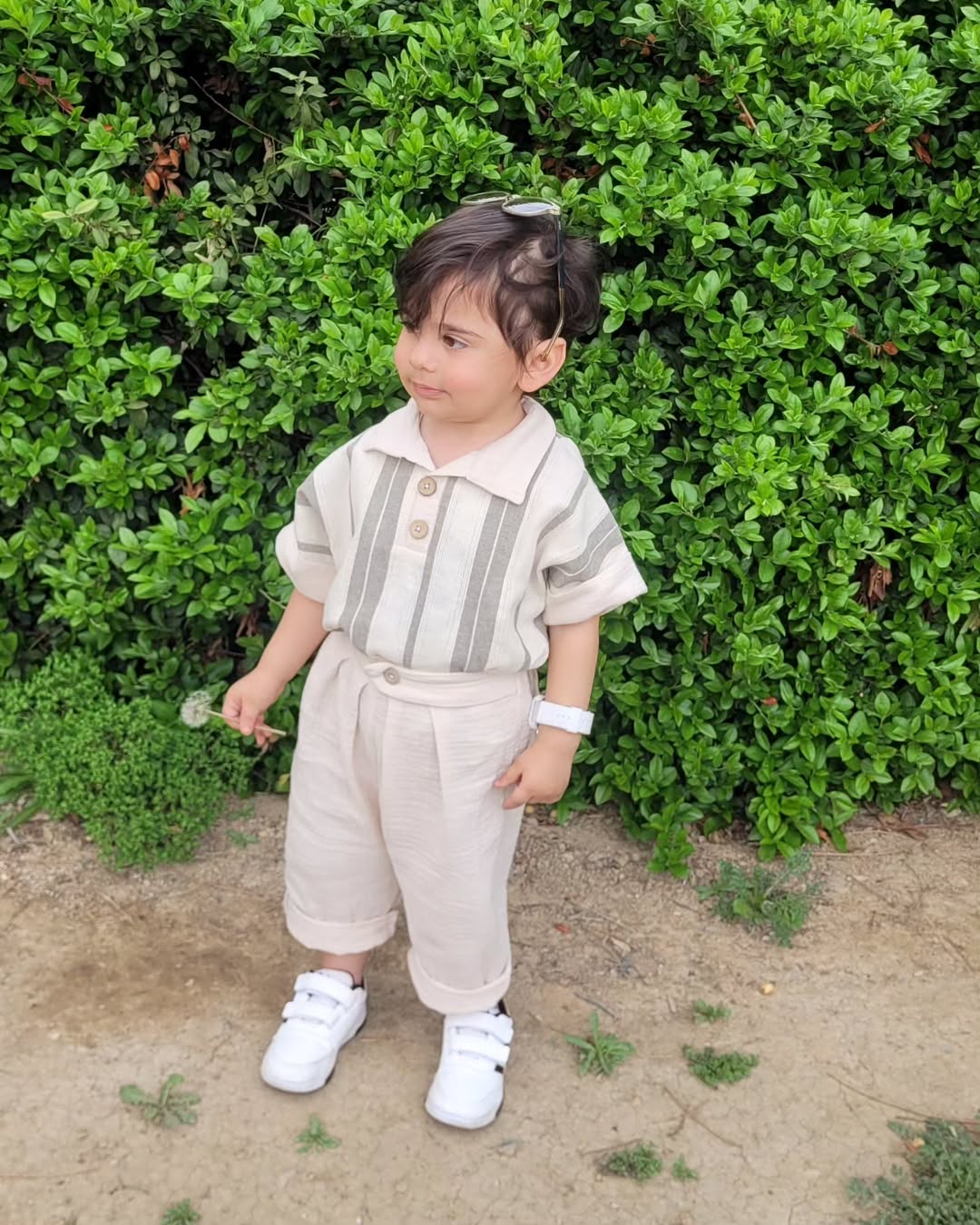 ست تیشرت و شلوار بچه‌گانه لینن و موسلین